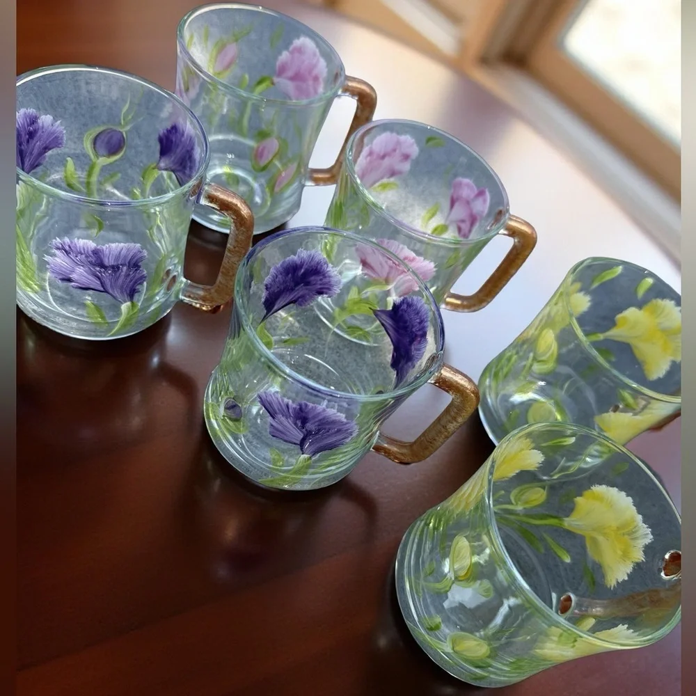 Duralex Made in France Gorgeous double insulated mugs with floral design - Picture 4 of 7